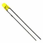 LED AMARELO 3MM Difuso  REDONDO 