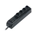 FILTRO DE LINHA TRIPOLAR PRETO  ABNT BI-VOLT 04 TOMADAS 