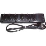 FILTRO DE LINHA TRIPOLAR PRETO  ABNT BI-VOLT 06 TOMADAS 